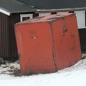 Lille rød container