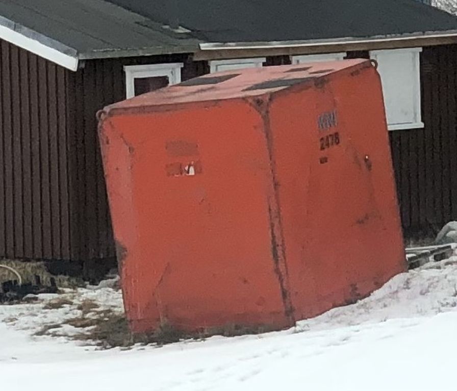 Lille rød container