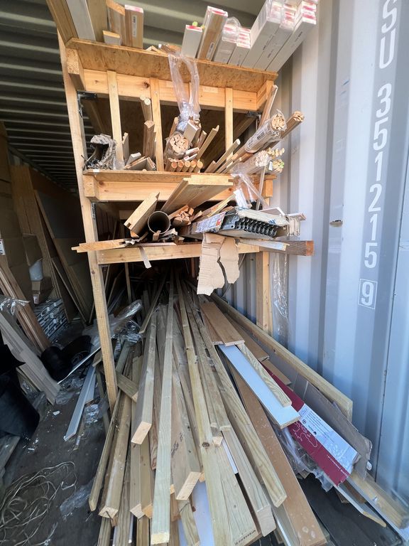 Blå 20 fods Container M/lister & plader ( nr 9 )