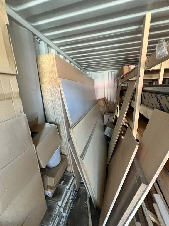 Blå 20 fods Container M/lister & plader ( nr 9 )