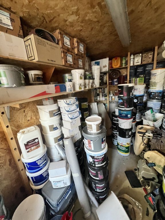 Grå 20 fods container M/ maler udstyr